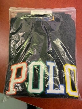 Polo by Ralph Lauren Black Sweatshirt with Multicolor Polo Logo